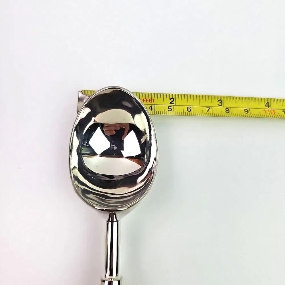 Vintage Ice Cream Scoop Silver Tone with Gold Tone Trim Retro 8 inch Classy